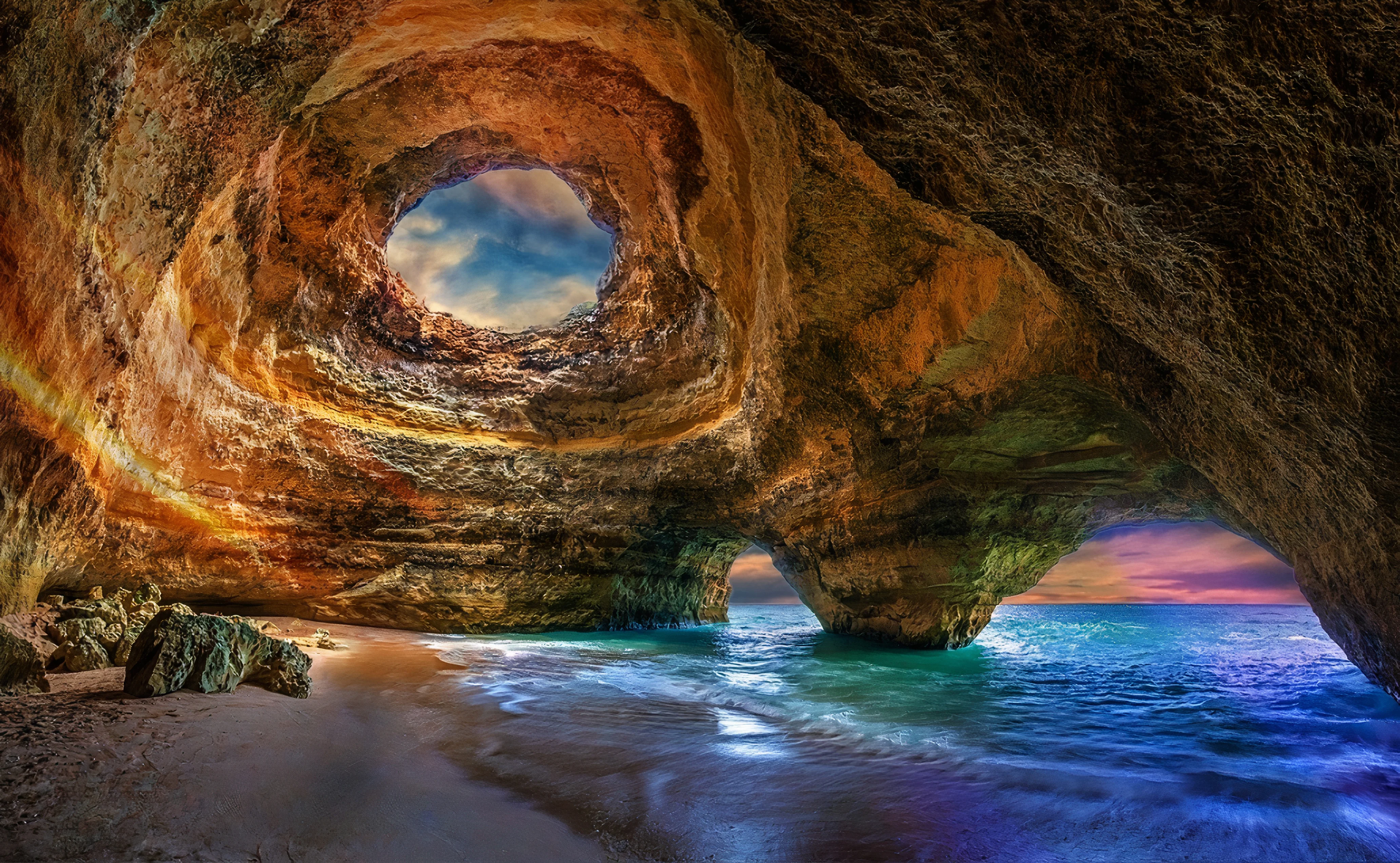 Benagil Cave kayak tour with local guide - small group adventure along Algarve coastline Portugal